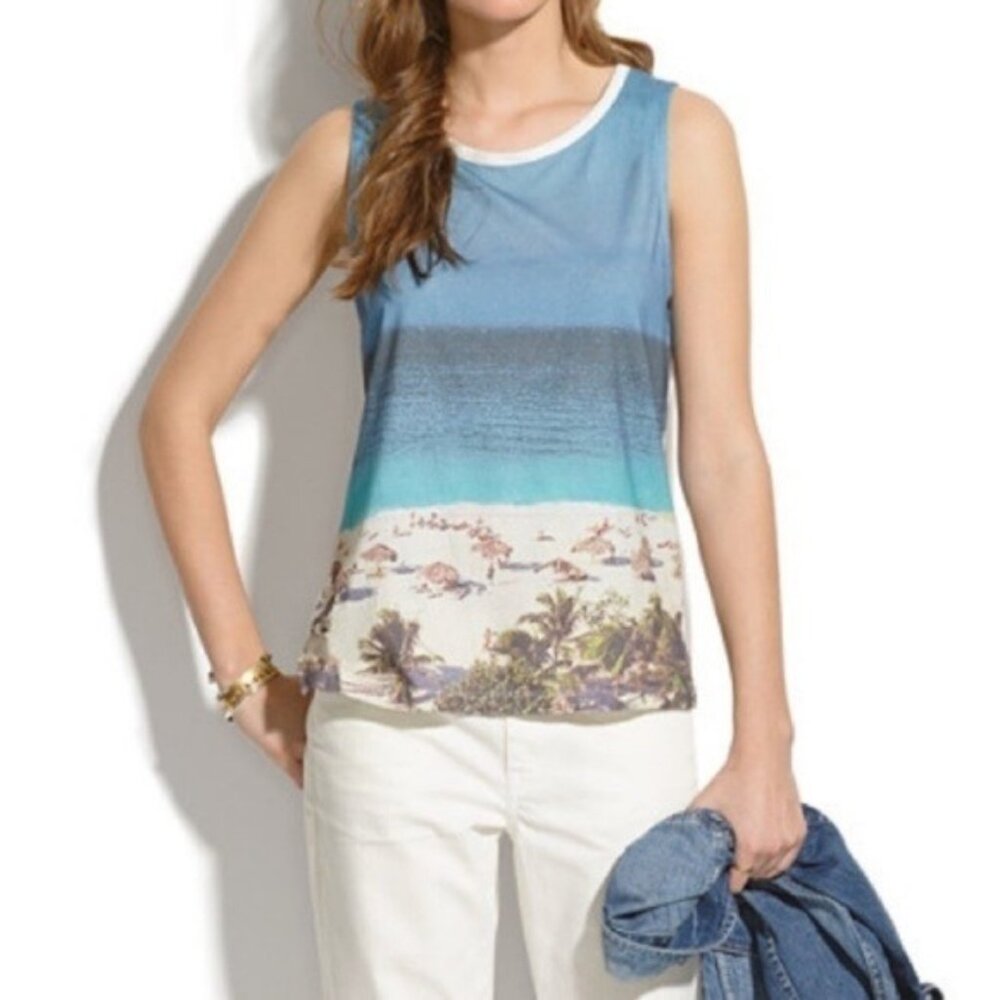 Madewell Beachday Shift Tank Top Scene Muscle Tank
